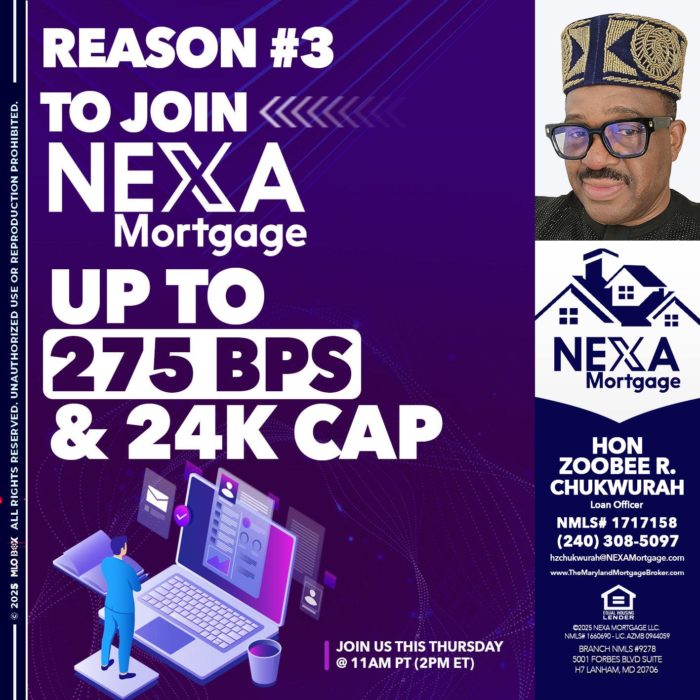 REASON 3 - Hon Zoobee R Chukwurah -Mortgage Loan Originator