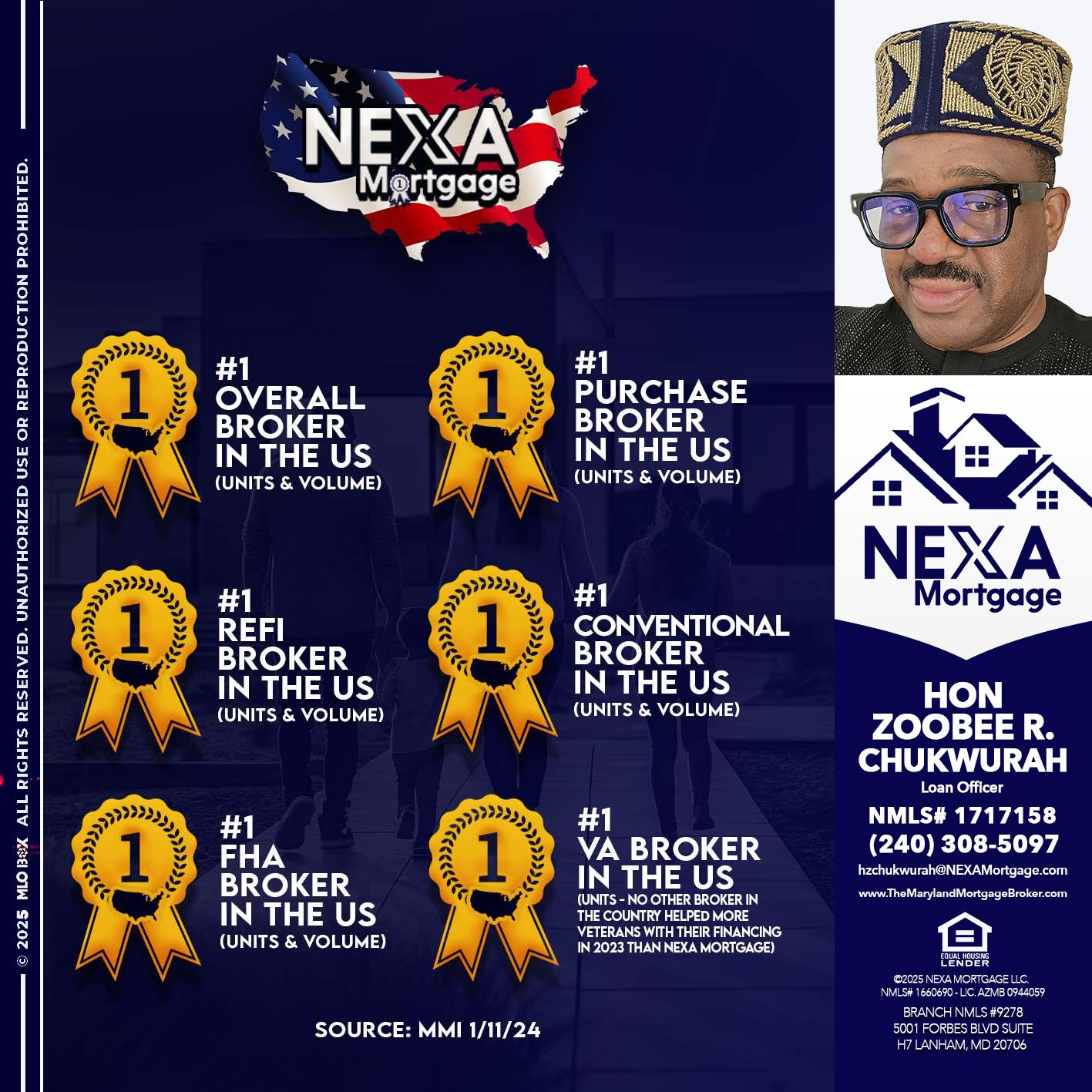 #1 - Hon Zoobee R Chukwurah -Mortgage Loan Originator