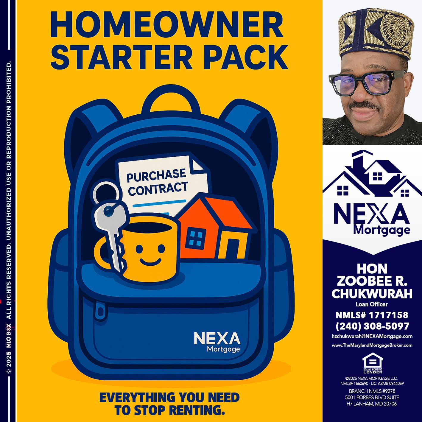 NEED A HOMEOWNER PACK.. - Hon Zoobee R Chukwurah -Mortgage Loan Originator