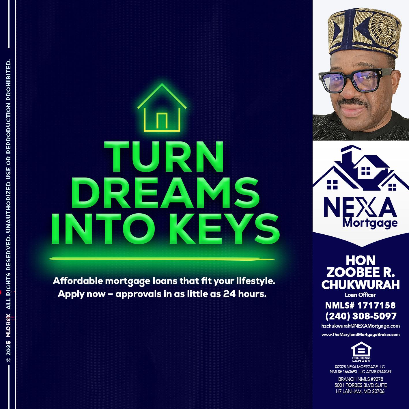turn dreams - Hon Zoobee R Chukwurah -Mortgage Loan Originator
