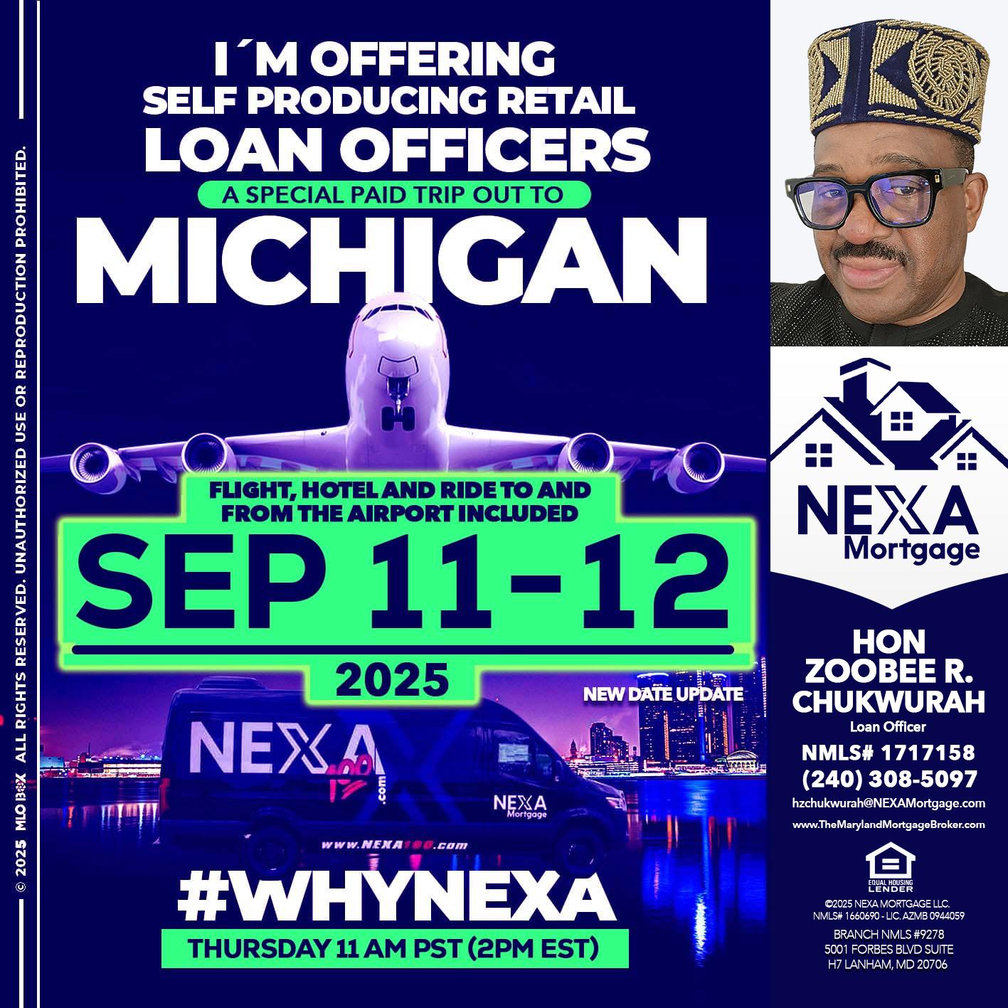 michigan sep 11-12 - Hon Zoobee R Chukwurah -Mortgage Loan Originator