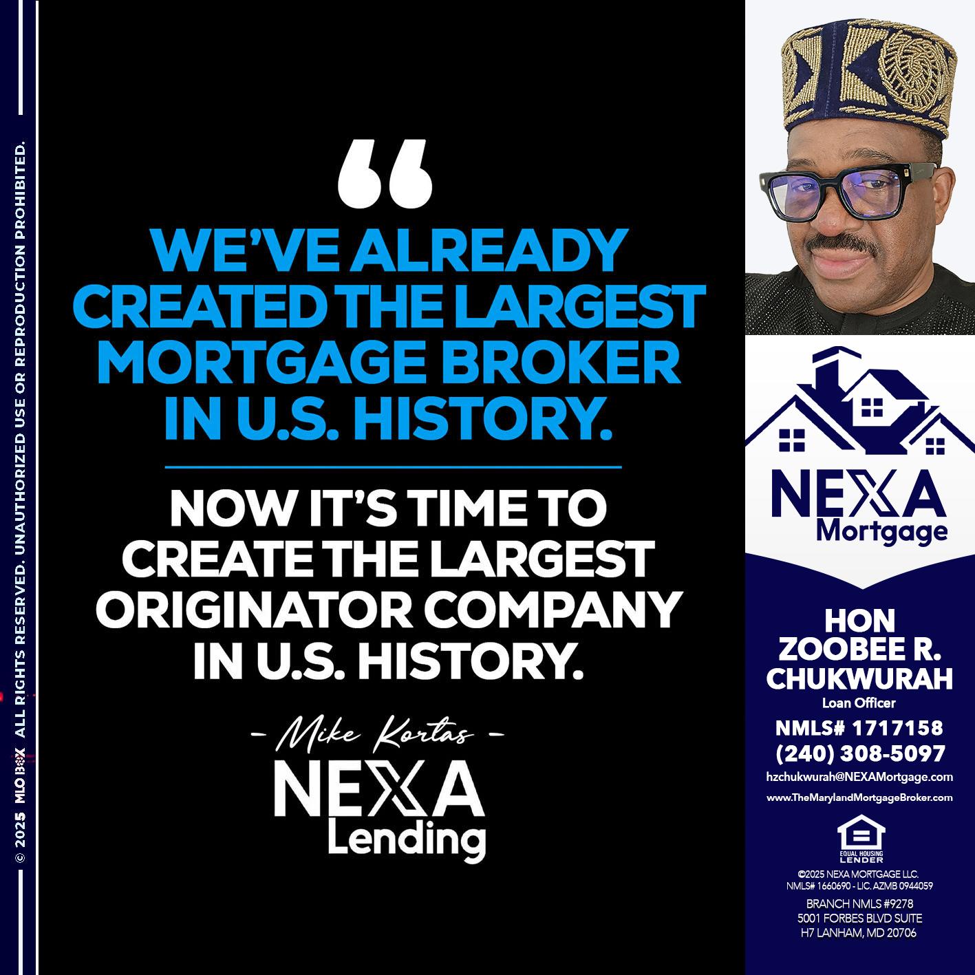 weve already - Hon Zoobee R Chukwurah -Mortgage Loan Originator