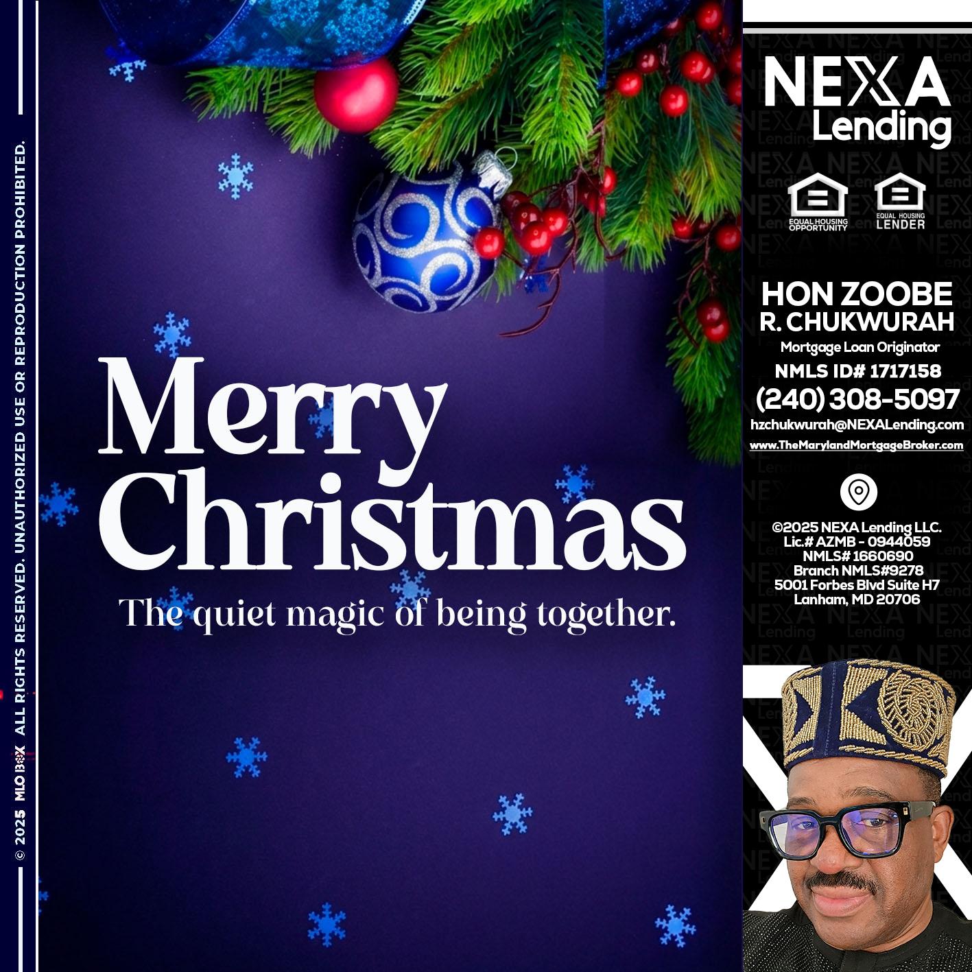 merry christmas - Hon Zoobee R Chukwurah -Mortgage Loan Originator