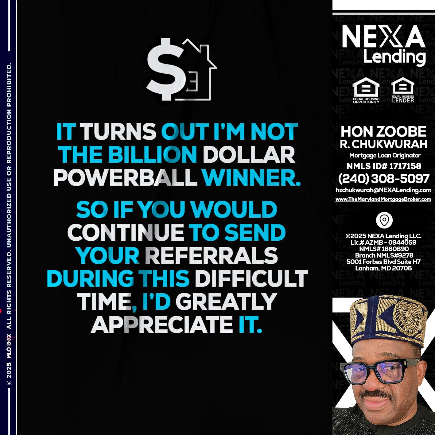 IT TURNS - Hon Zoobee R Chukwurah -Mortgage Loan Originator