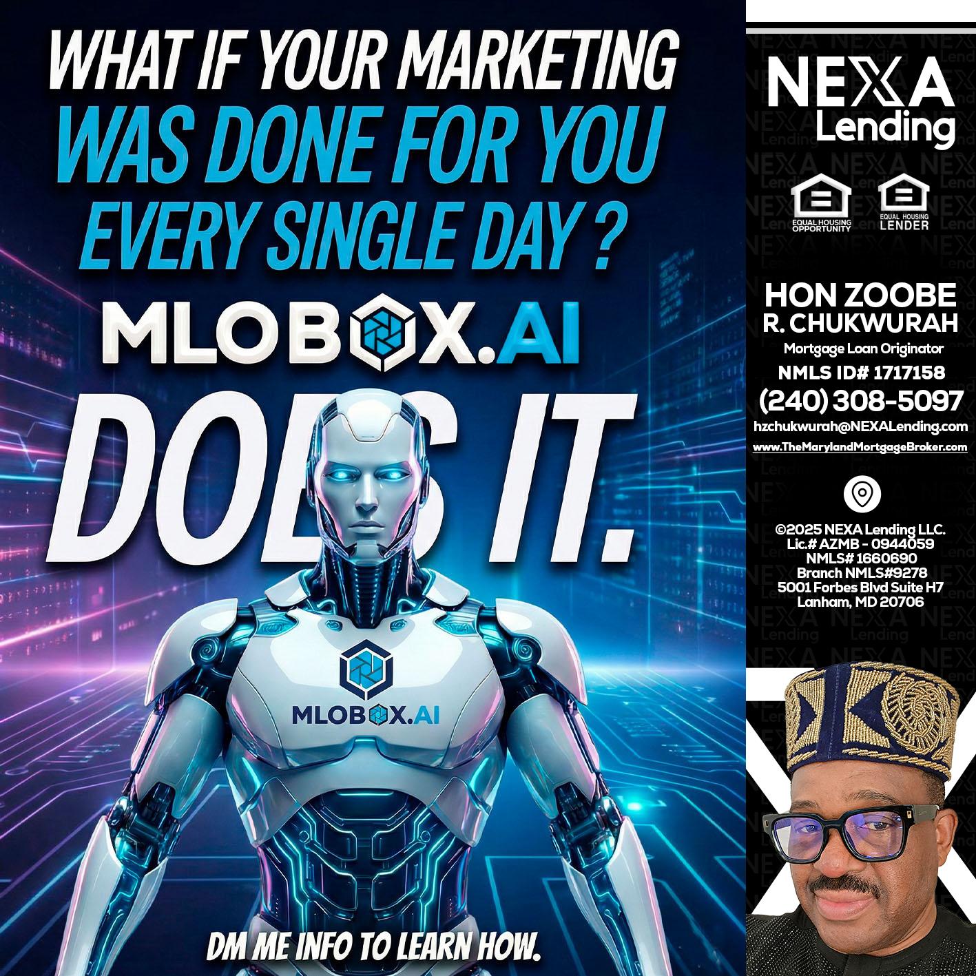 DOES IT - Hon Zoobee R Chukwurah -Mortgage Loan Originator