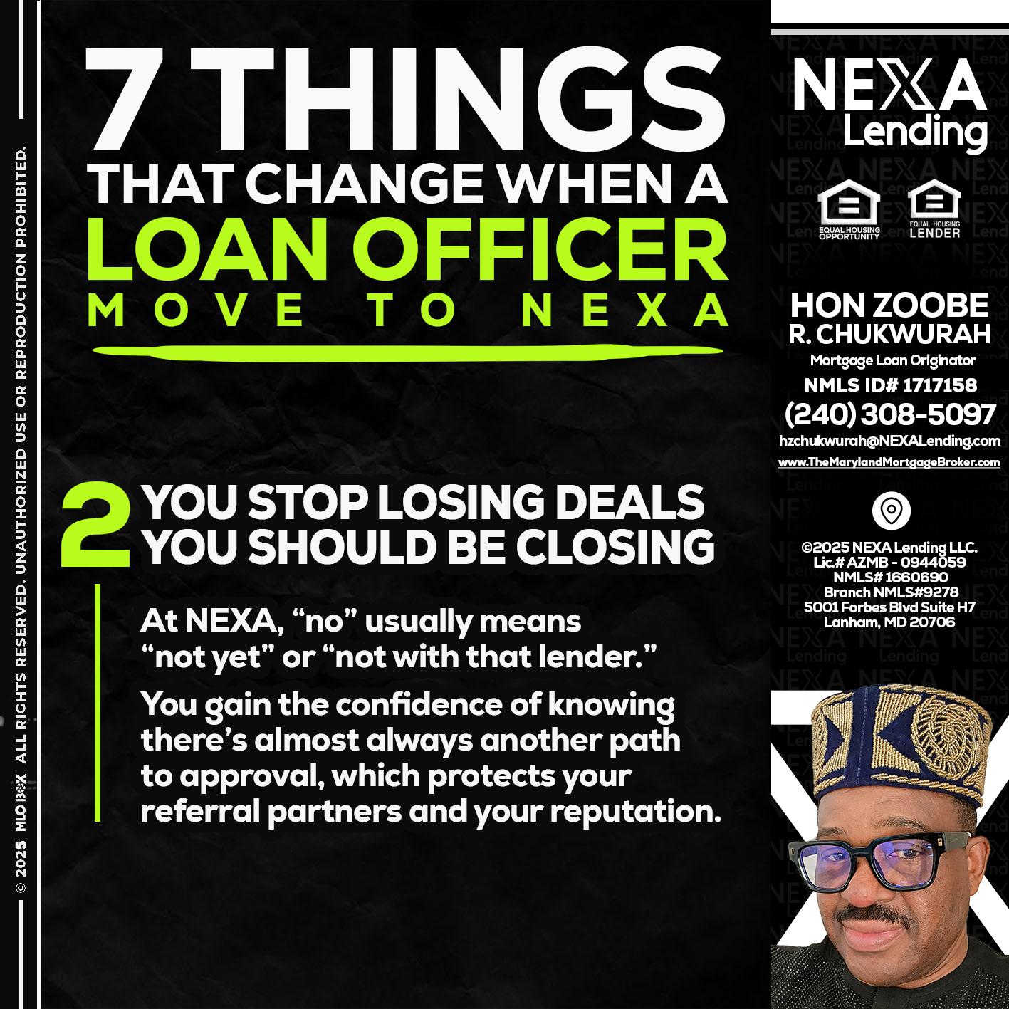 7 THINGS (2) - Hon Zoobee R Chukwurah -Mortgage Loan Originator