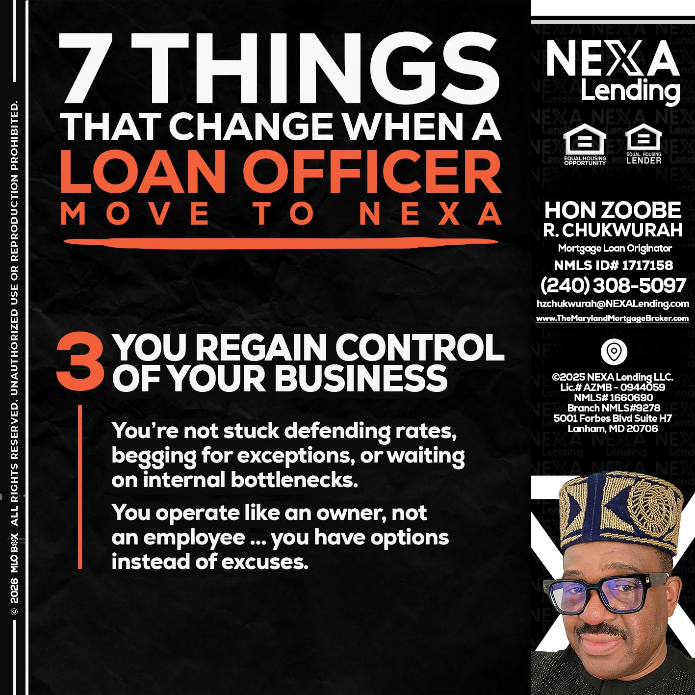 7 things (3) - Hon Zoobee R Chukwurah -Mortgage Loan Originator