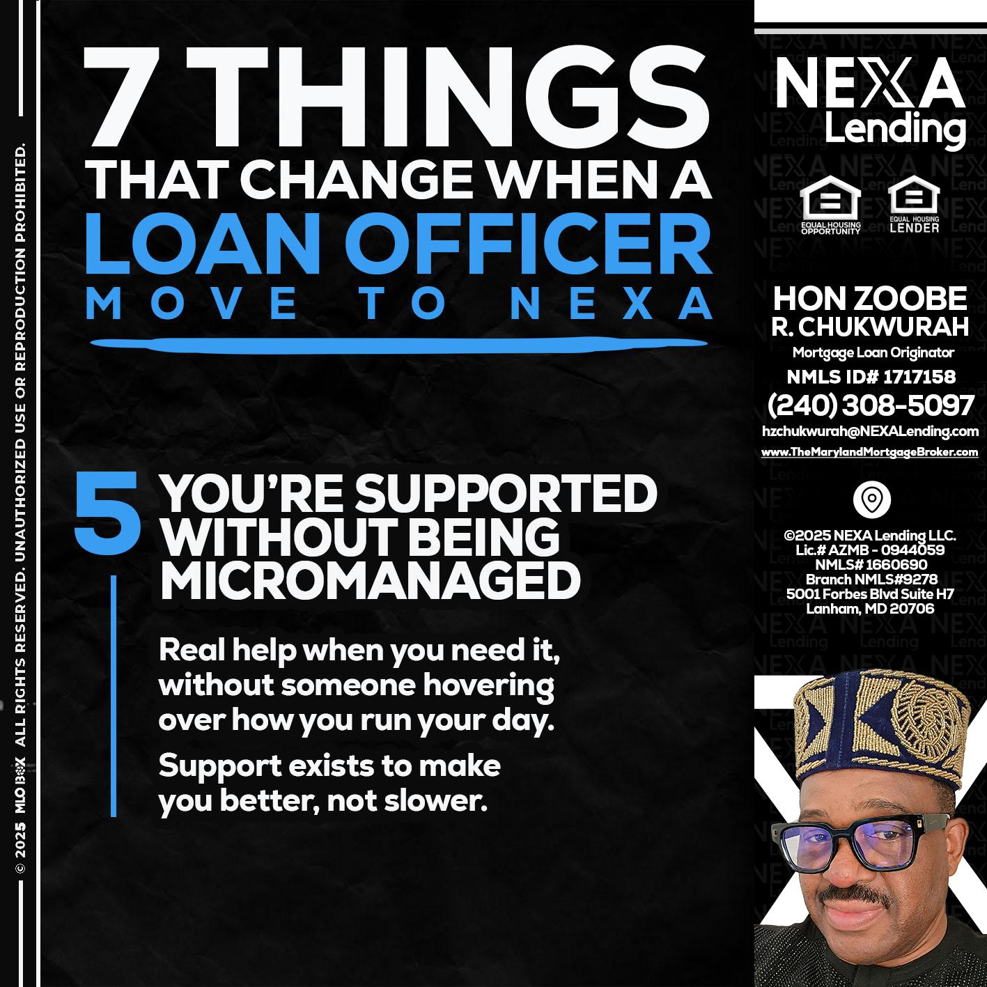 7 THINGS (5) - Hon Zoobee R Chukwurah -Mortgage Loan Originator