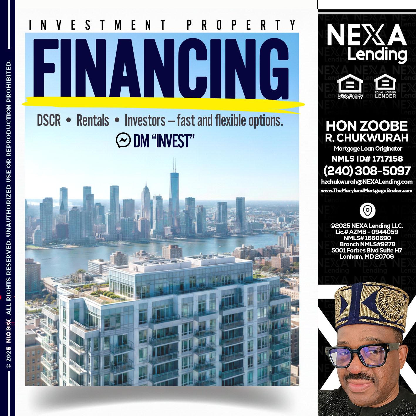 FINANCING - Hon Zoobee R Chukwurah -Mortgage Loan Originator