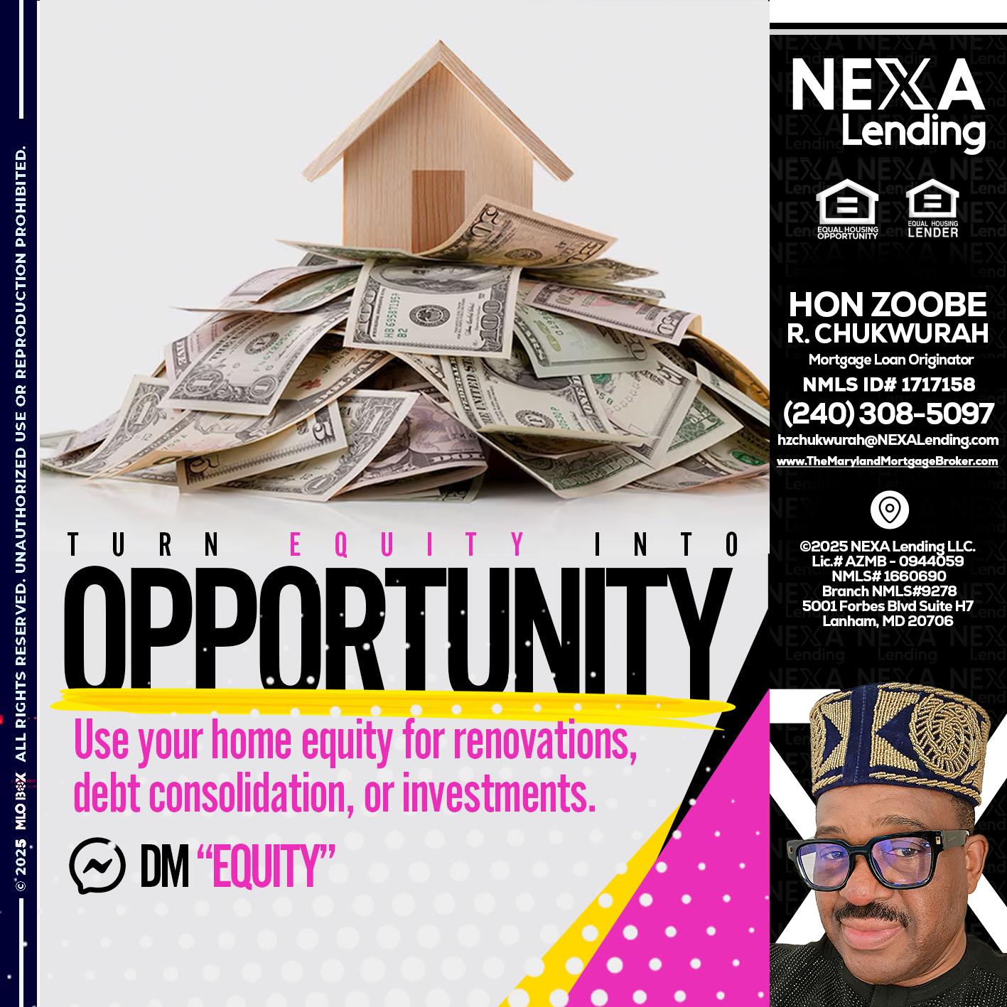 opportunity - Hon Zoobee R Chukwurah -Mortgage Loan Originator