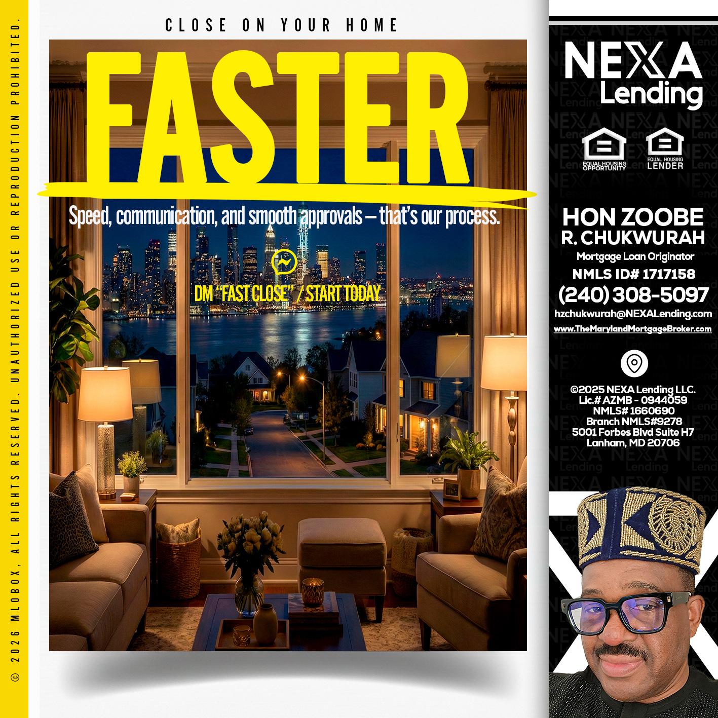 FASTER - Hon Zoobee R Chukwurah -Mortgage Loan Originator