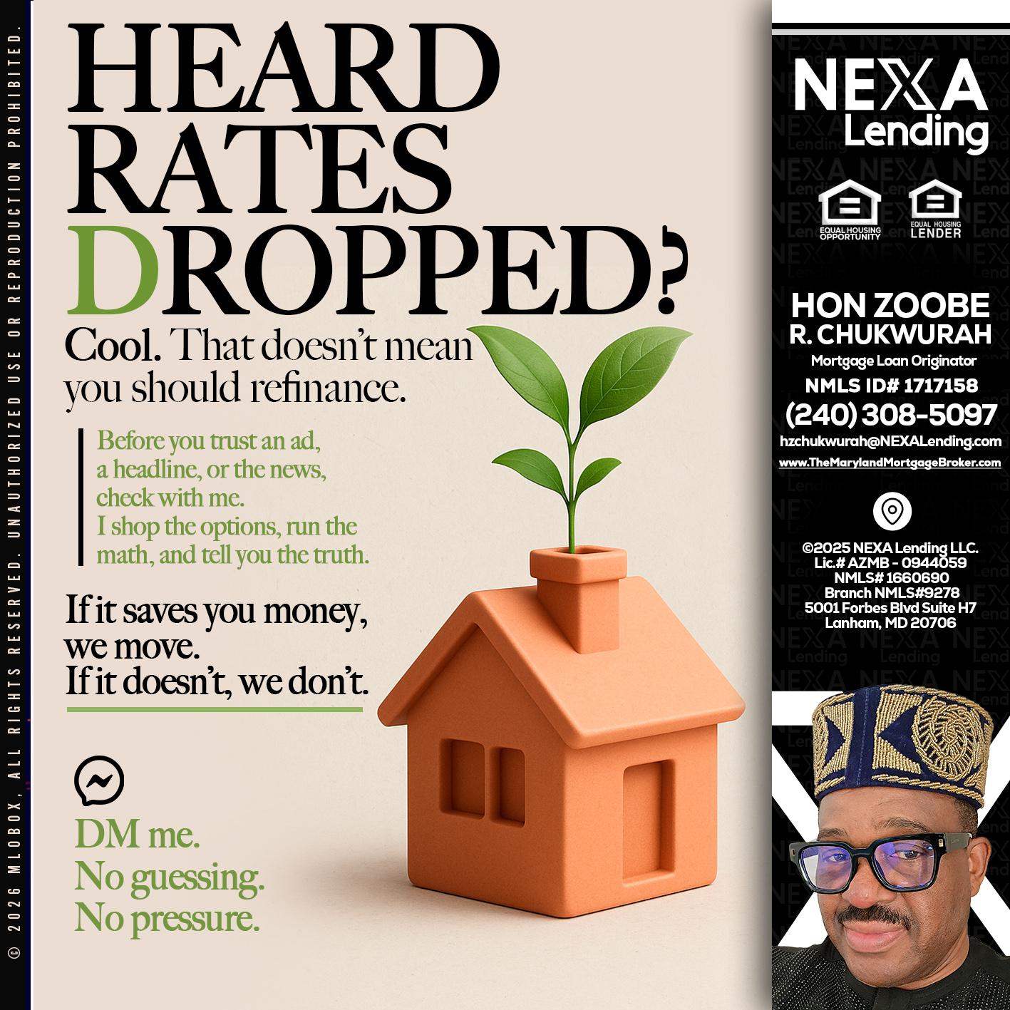 HEARD RATES - Hon Zoobee R Chukwurah -Mortgage Loan Originator