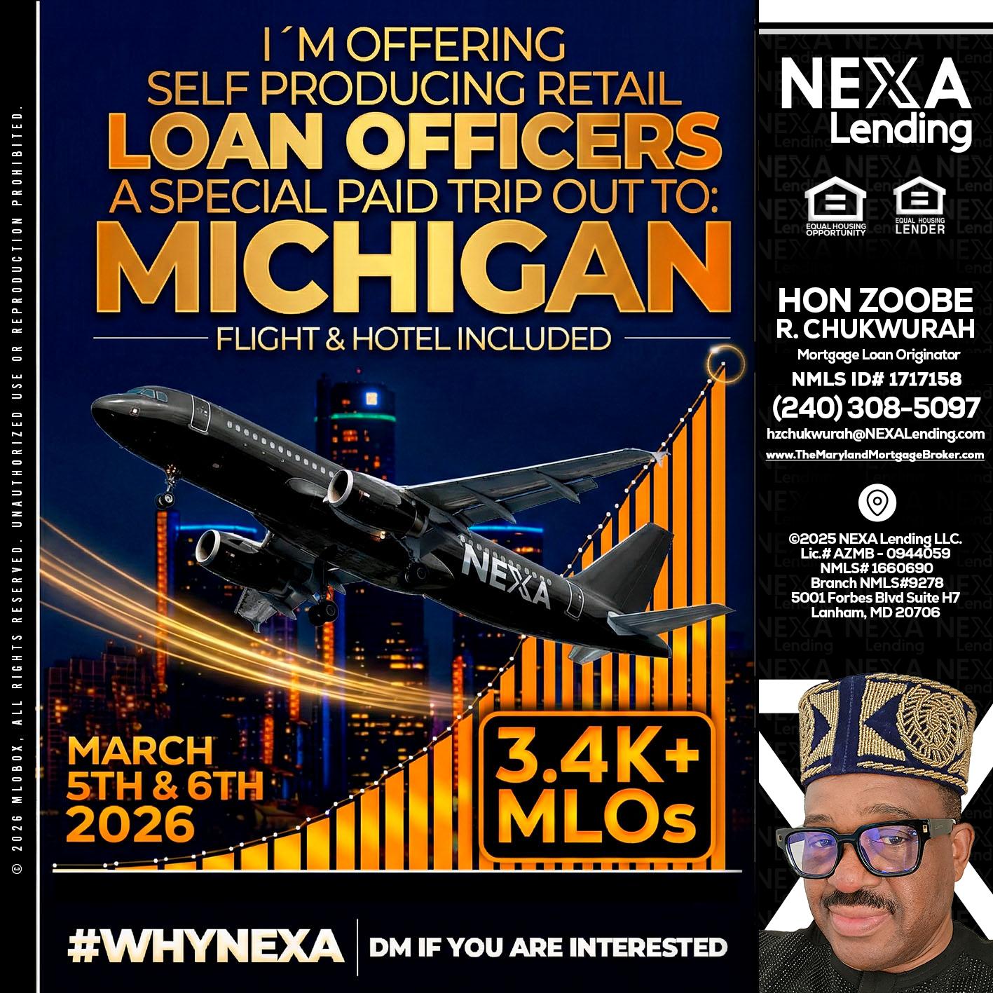 MICHIGAN - Hon Zoobee R Chukwurah -Mortgage Loan Originator