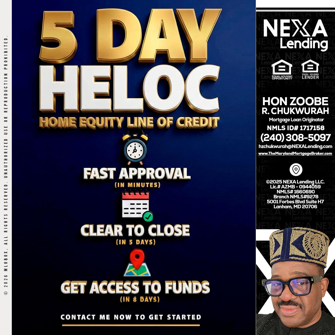 5 day hello - Hon Zoobee R Chukwurah -Mortgage Loan Originator