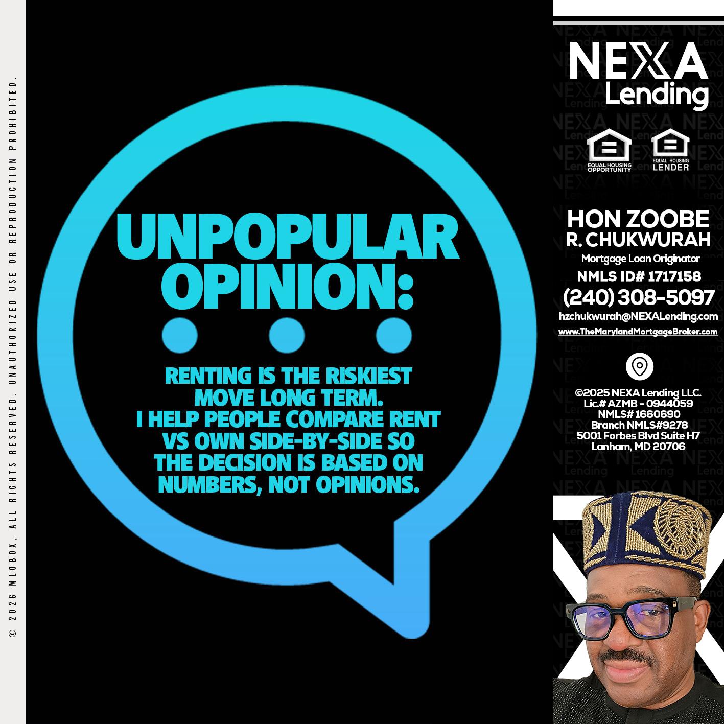 unpopular opinion - Hon Zoobee R Chukwurah -Mortgage Loan Originator
