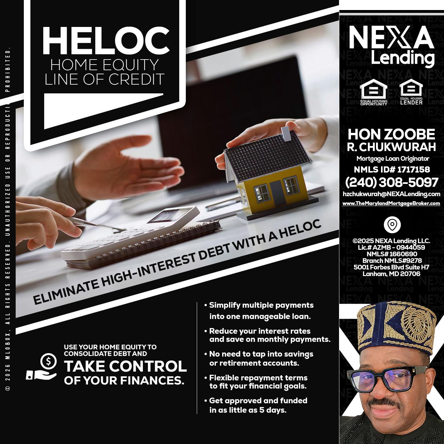 HELOC - Hon Zoobee R Chukwurah -Mortgage Loan Originator