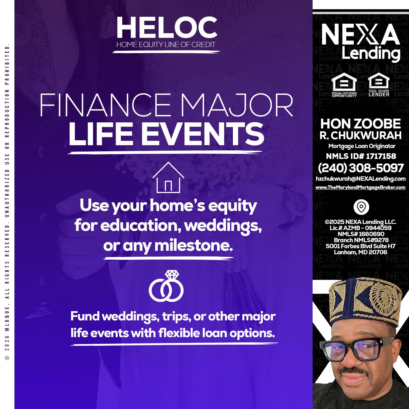 HELOC - Hon Zoobee R Chukwurah -Mortgage Loan Originator