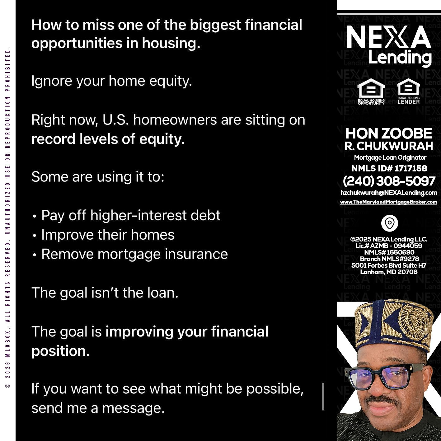 how to miss - Hon Zoobee R Chukwurah -Mortgage Loan Originator