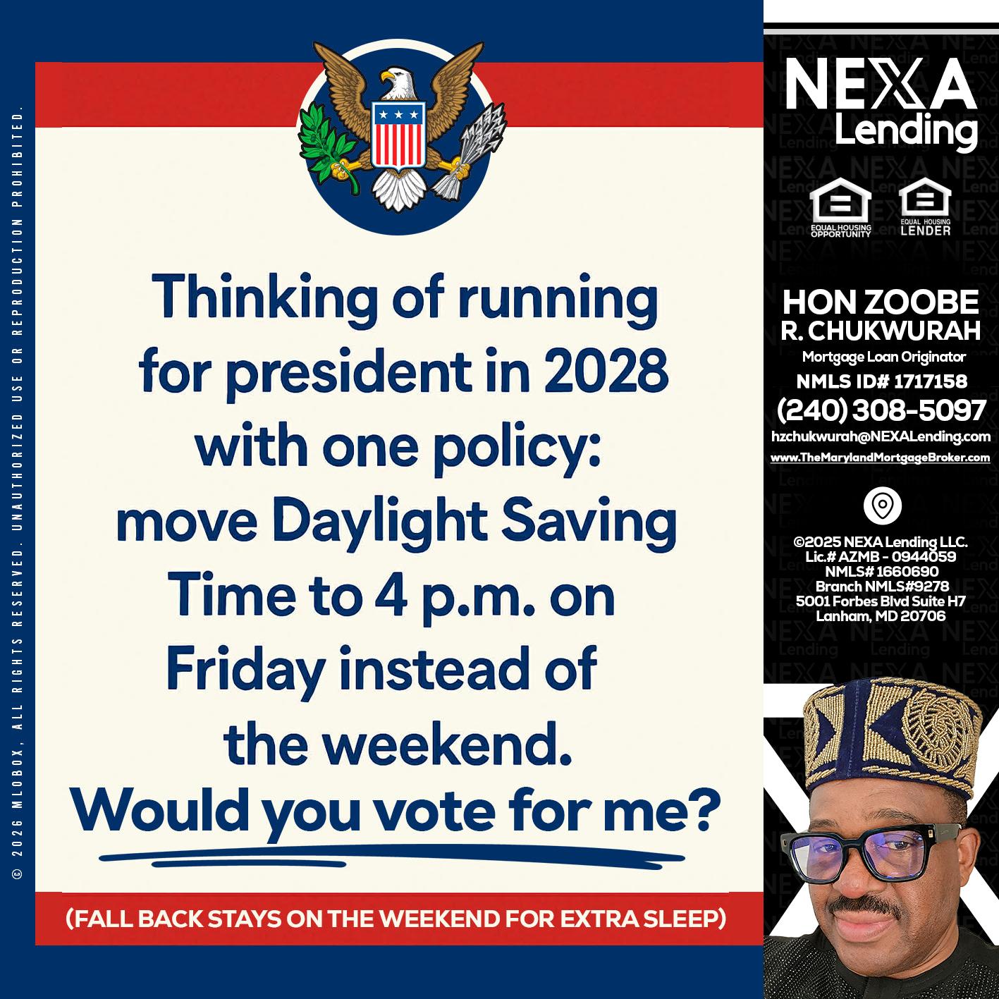 THINKING OF RUNING - Hon Zoobee R Chukwurah -Mortgage Loan Originator