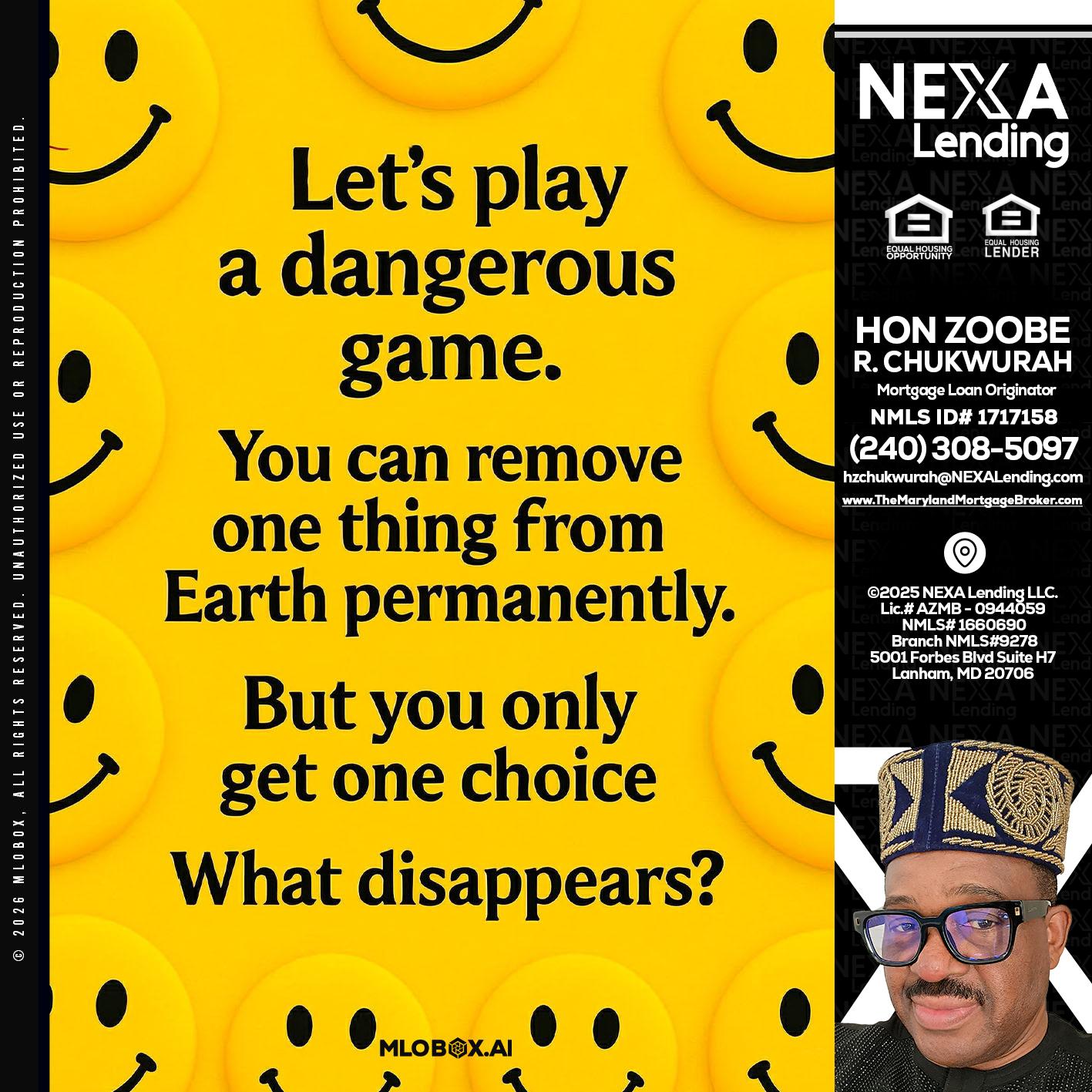 LETS PLAY - Hon Zoobee R Chukwurah -Mortgage Loan Originator