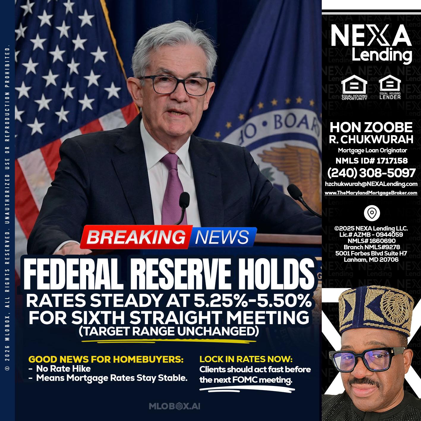 federal reserve - Hon Zoobee R Chukwurah -Mortgage Loan Originator