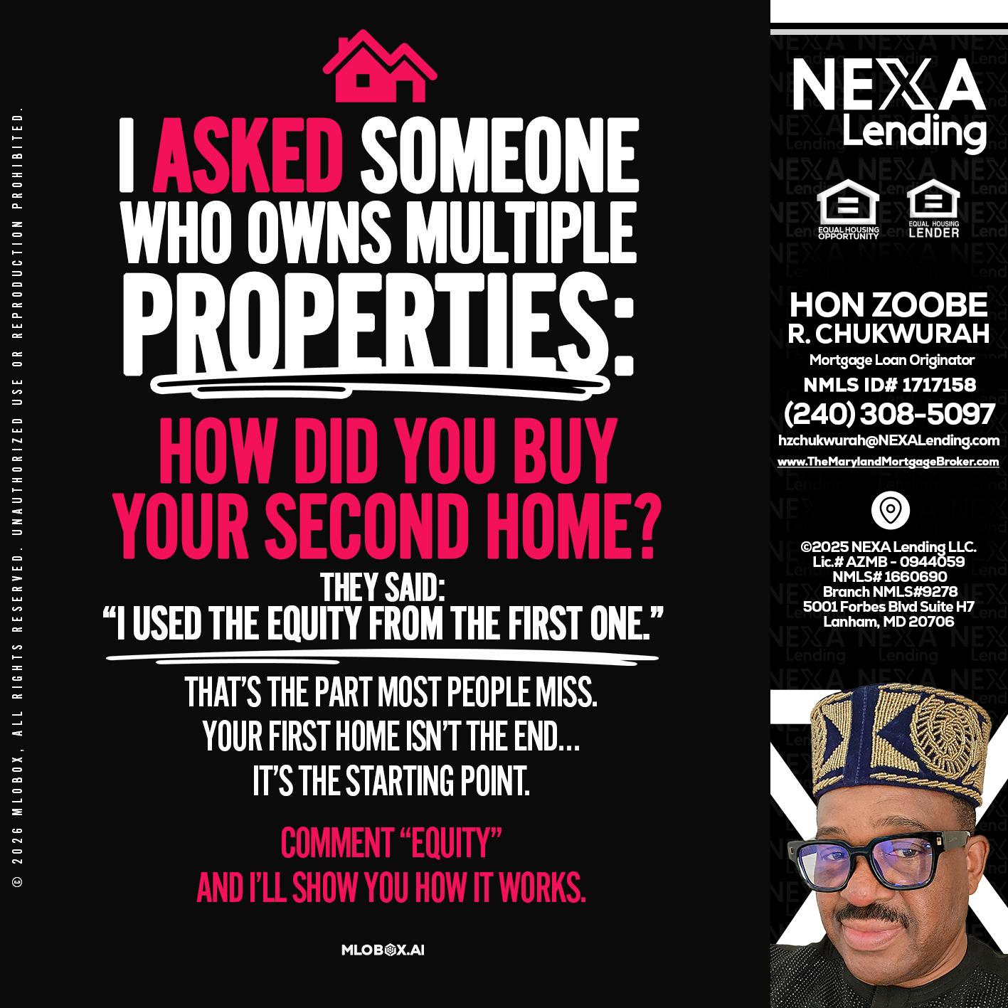 I ASKED SOMEONE - Hon Zoobee R Chukwurah -Mortgage Loan Originator