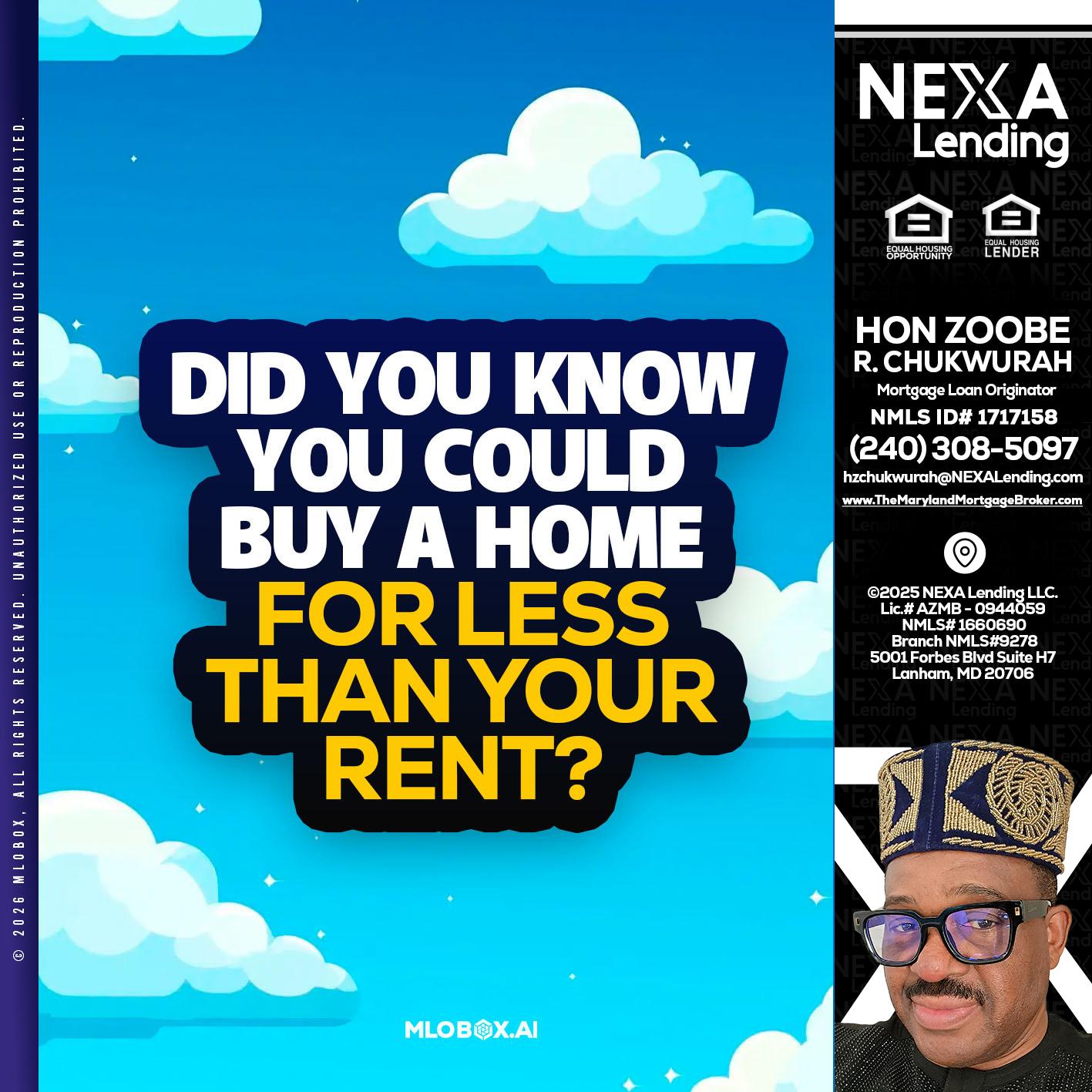 DID YOU KNOW - Hon Zoobee R Chukwurah -Mortgage Loan Originator