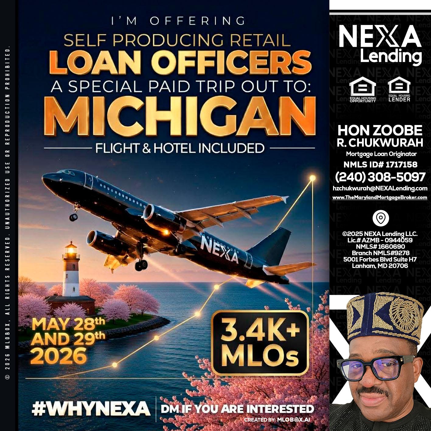 MICHIGAN TRIP - Hon Zoobee R Chukwurah -Mortgage Loan Originator