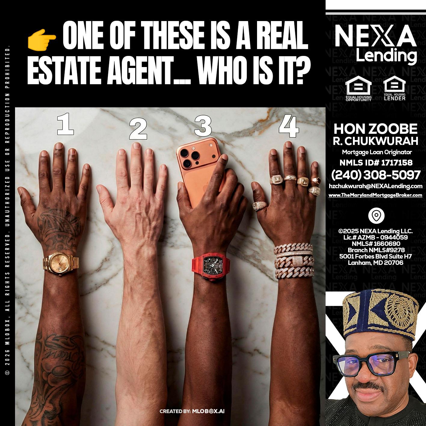 ONE OF THESE - Hon Zoobee R Chukwurah -Mortgage Loan Originator