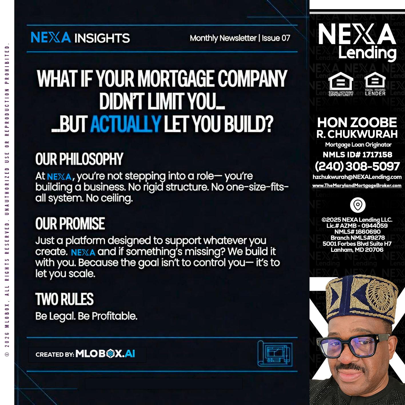 NEXA INSIGHTS - Hon Zoobee R Chukwurah -Mortgage Loan Originator