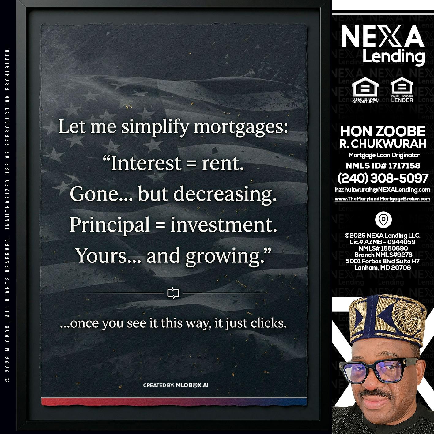 LET ME SIMPLIFY - Hon Zoobee R Chukwurah -Mortgage Loan Originator